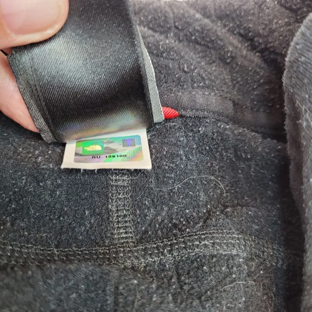 The North Face Quarter Zip Pullover Mens Medium Black Good Fleece Chest‎ Pocket